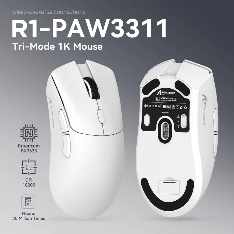 Attack Shark MouseR1 Wireless Gaming Mouse Attack Shark MouseR1 Wireless Gaming Mouse
